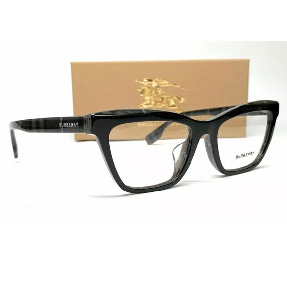Burberry Men's Black Rectangle Eyeglasses! - Picture 3 of 3